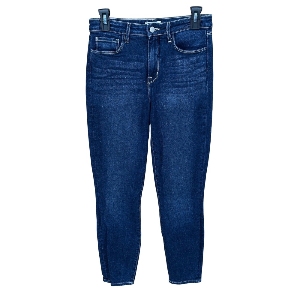 L'Agence Jeans Womens 27 Blue Dark Wash Gardena‎ Margo High Rise Skinny Stretch
